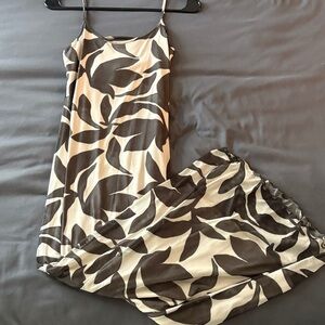 See You Monday Green and Cream Maxi Dress